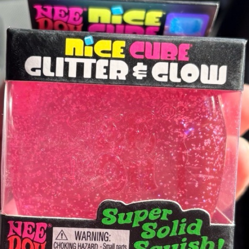 Nee Doh nice cube glitter and go pink
